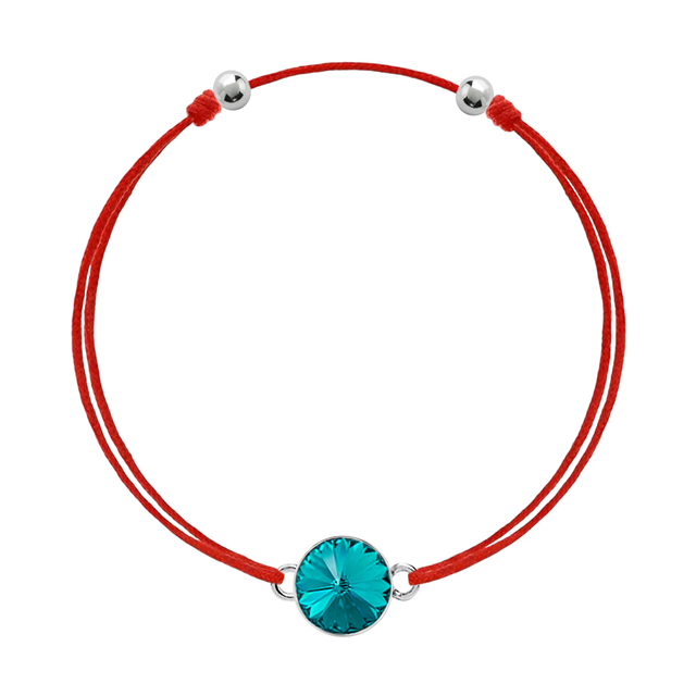 Bratara &#039;&#039;Make a Wish&#039;&#039; -  Rivoli Blue Zircon