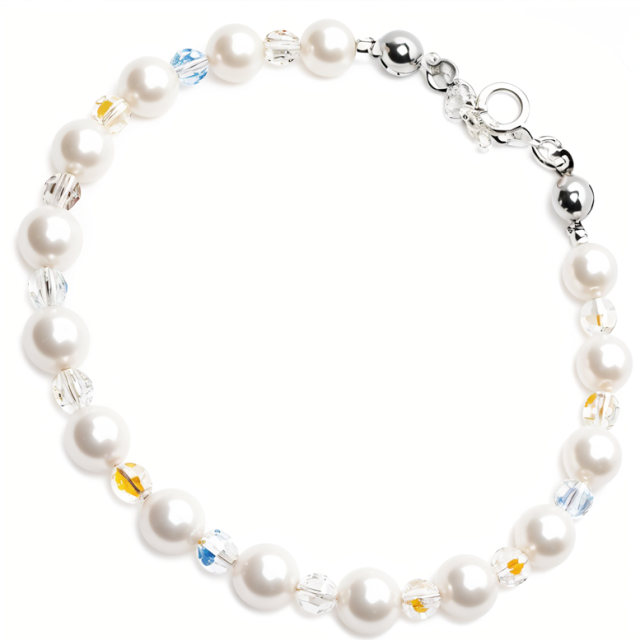 Bratara White - Cristale & Perle Swarovski