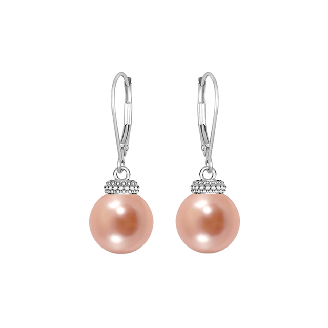 Cercei Venus - Perle Rose Peach