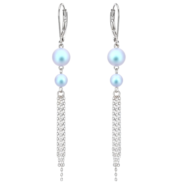 Cercei Perle Iridescent Light Blue