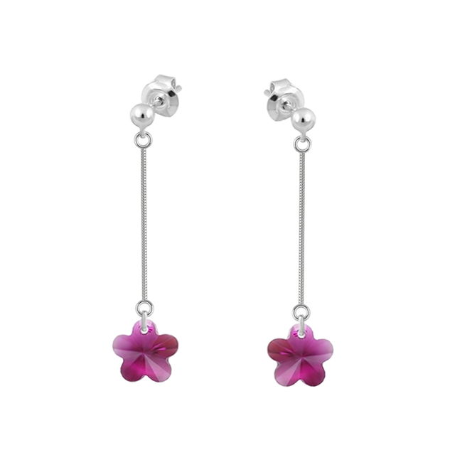 Cercei Anabel - Cristale Fucsia