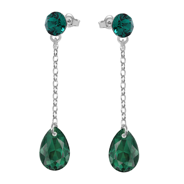 Cercei Estela - Cristale Emerald