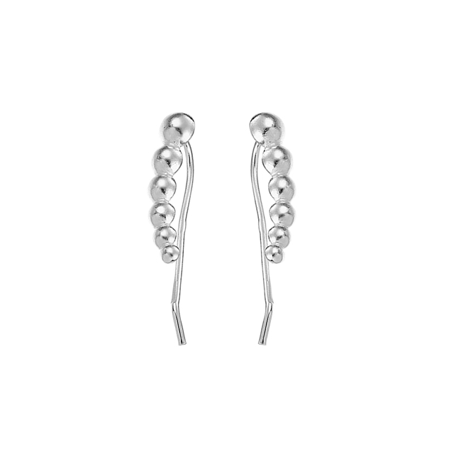 Cercei Silver Beads
