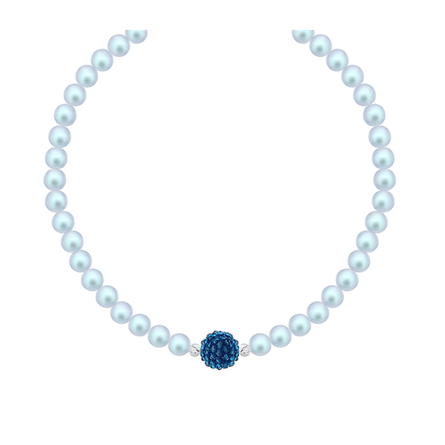 Colier Iridescent Blue Pearls