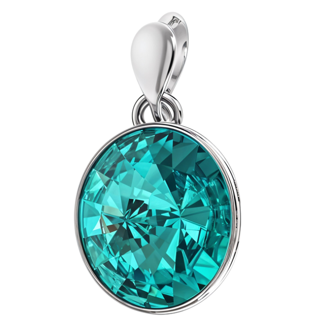 Pandantiv Adelle - Cristal PRECIOSA Rivoli Zircon Blue