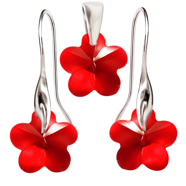 Set Red Flowers