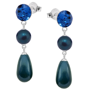 Cercei Blue Divia - Cristale & Perle 