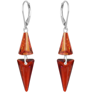 Cercei Cristale Red Magma
