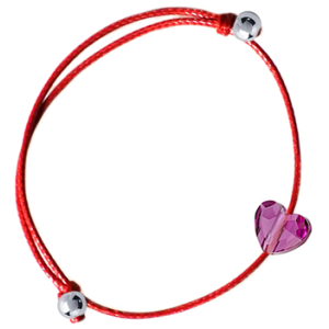Bratara Inimioara Fucsia Cristal Swarovski  - &#039;&#039;Make a Wish&#039;&#039;