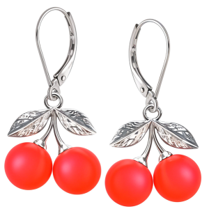 Cercei Cirese - Perle Swarovski Neon Red