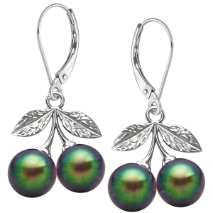 Cercei Cirese Verzi - Perle Swarovski