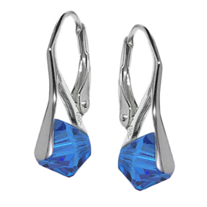 Cercei Xilion Capri Blue - Cristale Swarovski