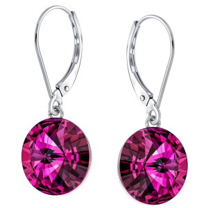 Cercei Rivoli Fucsia - Cristale Swarovski