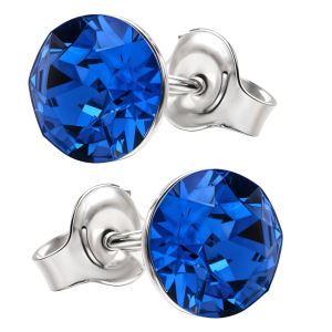 Cercei Cristale Swarovski Xirius - Capri Blue 7 mm