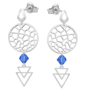 Cercei Gizele - Cristale Swarovski Albastru Safir