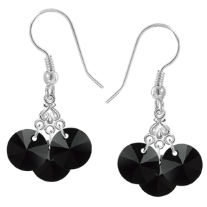 Cercei Blacky - Cristale Swarovski