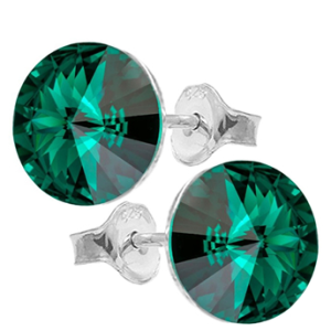 Cercei Rivoli Emerald - Cristale Swarovski