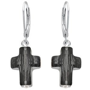Cercei Cruciulite - Cristale Swarovski Silver Night