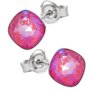 Cercei Cushion Square - Cristale Swarovski Royal Red Delite
