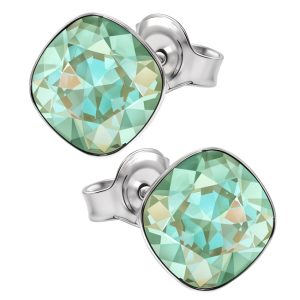 Cercei Cushion Square - Cristale Swarovski Silky Sage Delite