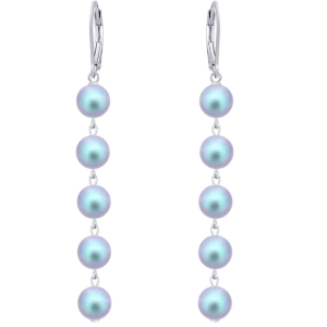 Cercei Iridescent Blue - Perle Swarovski
