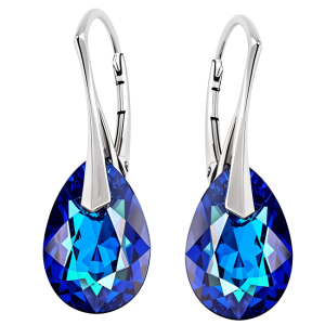 Cercei Onda - Cristale Swarovski Bermuda Blue