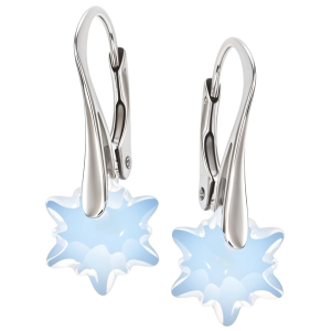 Cercei Edelweiss White Opal - Cristale Swarovski