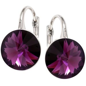 Cercei Rozelia - Cristale Swarovski Rivoli Amethyst