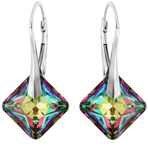 Cercei Princess Cut - Cristale Swarovski Vitrail