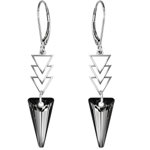 Cercei Spiky - Cristale Swarovski Silver Night