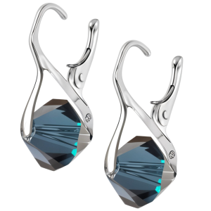 Cercei Xilion Montana Blue - Cristale Swarovski