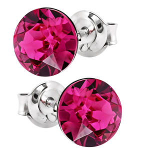 Cercei Cristale Swarovski Xirius Fucsia 7mm