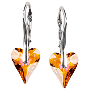 Cercei Wild Heart Astral Pink - Cristale Swarovski