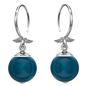 Cercei Margia - Perle Petrol Blue