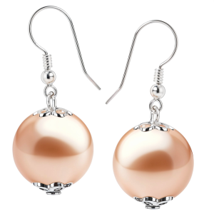 Cercei Rose Peach - Perle Swarovski
