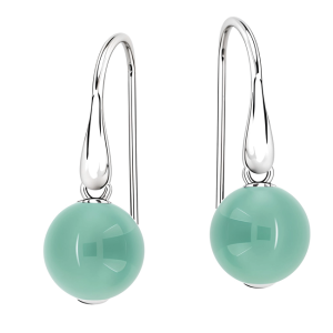 Cercei Kara - Perle Swarovski Verde Jad
