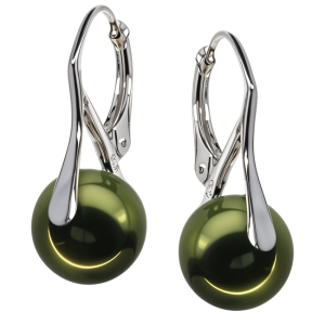 Cercei Naty - Perle Swarovski Dark Olivine 