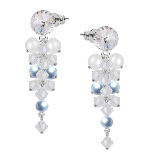 Cercei Marla - White &amp; Blue Pearls