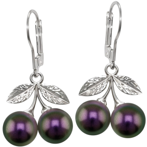 Cercei Cirese Iridescent Purple - Perle Swarovski