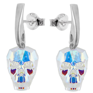 Cercei Cristale Swarovski Cranii AB 13 mm