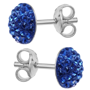 Cercei Cabochon Capri Blue - Cristale Swarovski 