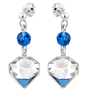 Cercei Diamante Bermuda Blue - Cristale Swarovski Designer Edition: Chris Bangle