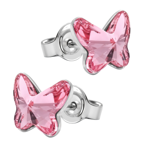 Cercei Cristale Swarovski Fluturasi Light Rose