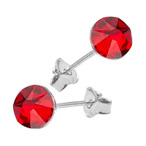 Cercei Light Siam - Cristale Swarovski