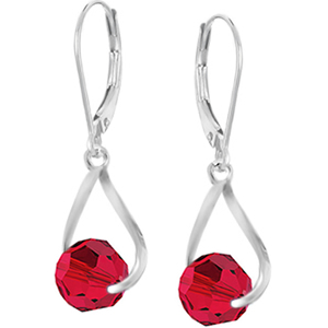 Cercei Crissy - Cristale Swarovski Rosu Scarlet