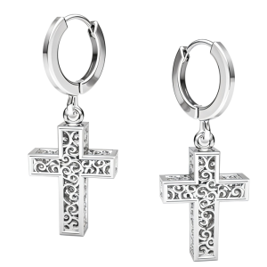 Cercei Silver Crosses 
