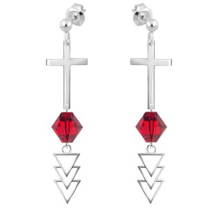 Cercei Cruciulite - Cristale Swarovski Light Siam