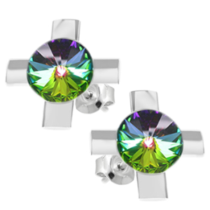 Cercei Cruciulite - Cristale Swarovski Vitrail Medium
