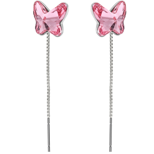 Cercei Cristale Fluturasi Light Rose 8 mm