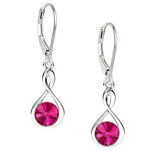 Cercei Infinit - Cristale Swarovski Fucsia